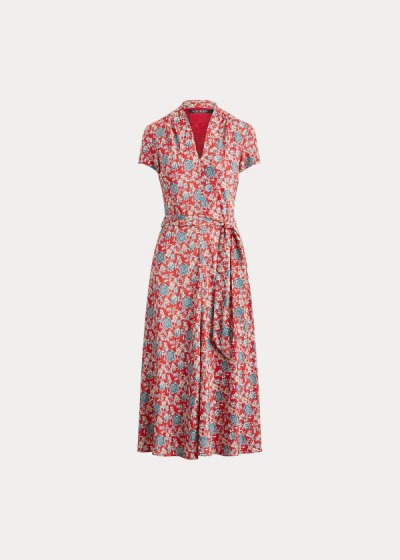 Ralph Lauren Floral Crepe Midi Kjole Dame Danmark (EHRKO8430)